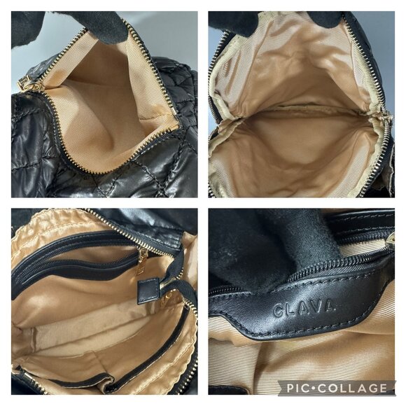 Clava Black Square Quilted Crossbody Bag - Picture 11 of 14